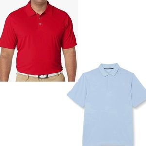 Amazon Essentials Bundle of 2 Moisture Wicking Golf Polo Shirts EUC